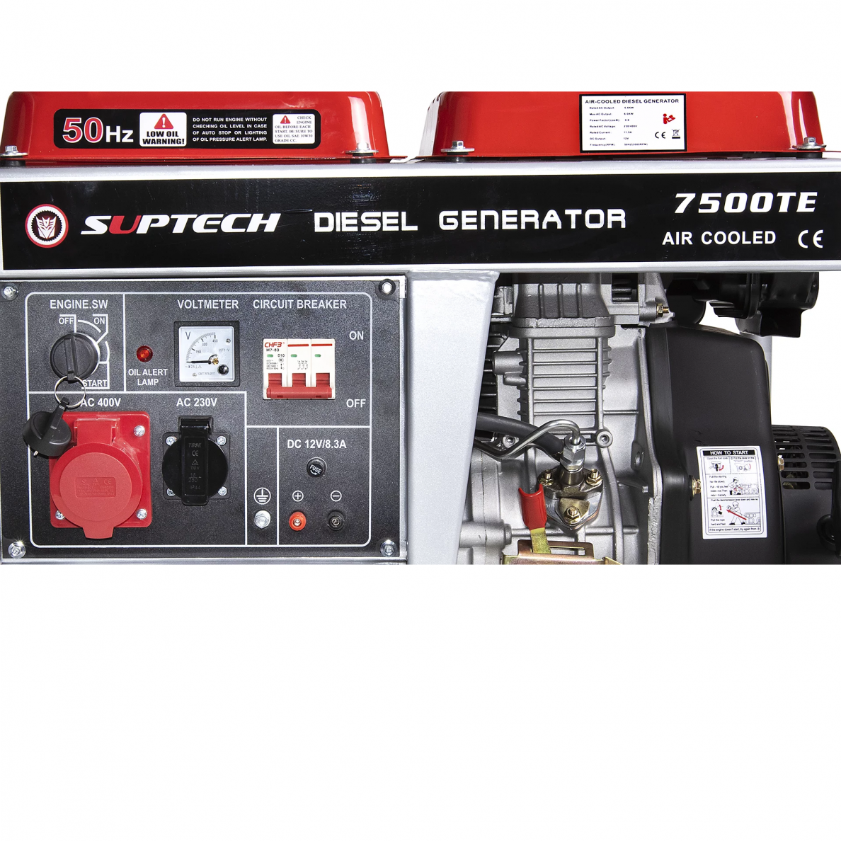 Dyzelinis generatorius 220V, 6.0kW/5.5kW SUPTECH 7500E 1