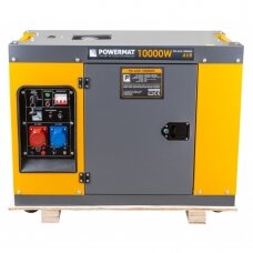 Dyzelinis trifazis generatorius 9,5kW/10,0kW 220V/380V Powermat PM-AGR-10000MD