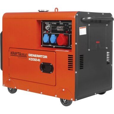 Dyzelinis trifazis elektros generatorius 7 kW, 230V/380V + ATS KRAFT&DELE KD3241 Dyzelinis trifazis elektros generatorius 7 kW, 230V/380V + ATS KRAFT&DELE KD3241