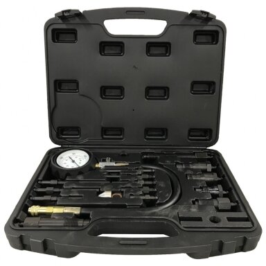 Dyzelinis kompresijos matuoklis su adapteriais 62660V Dyzelinis kompresijos matuoklis su adapteriais 62660V