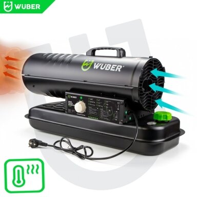 Dyzelinis šildytuvas 20kW su termostatu WUBER W16029 Dyzelinis šildytuvas 20kW su termostatu WUBER W16029