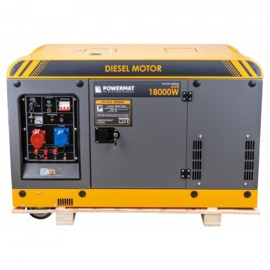Dyzelinis trifazis generatorius 16kW/18kW 220V/380V + ATS Powermat PM-AGR-18000MD Dyzelinis trifazis generatorius 16kW/18kW 220V/380V + ATS Powermat PM-AGR-18000MD