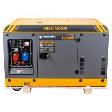Dyzelinis trifazis generatorius 16kW/18kW 220V/380V Powermat PM-AGR-18000MD