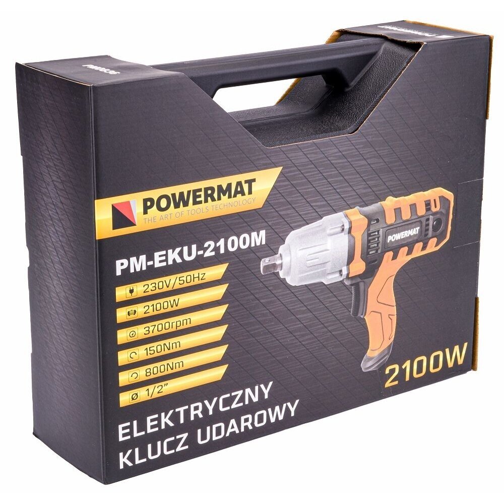 Elektrinis smūginis veržliasukis 800Nm 2100W Powermat 9