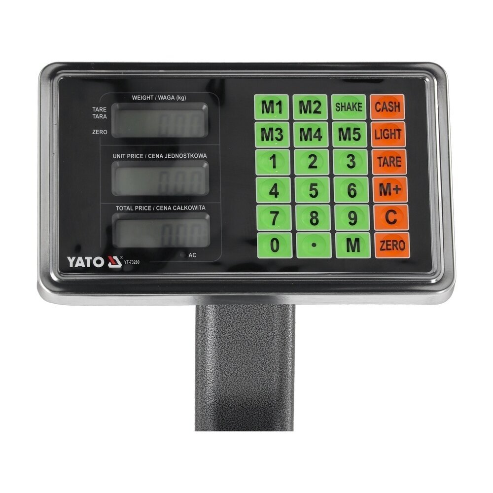 Elektroninės platforminės svarstyklės 150 kg/50g paklaida YT-73280 YATO 6 Elektroninės platforminės svarstyklės 150 kg/50g paklaida YT-73280 YATO 6