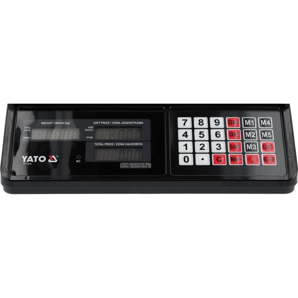 Elektroninės svarstyklės 40 kg/5g paklaida YT-73270 YATO 5 Elektroninės svarstyklės 40 kg/5g paklaida YT-73270 YATO 5