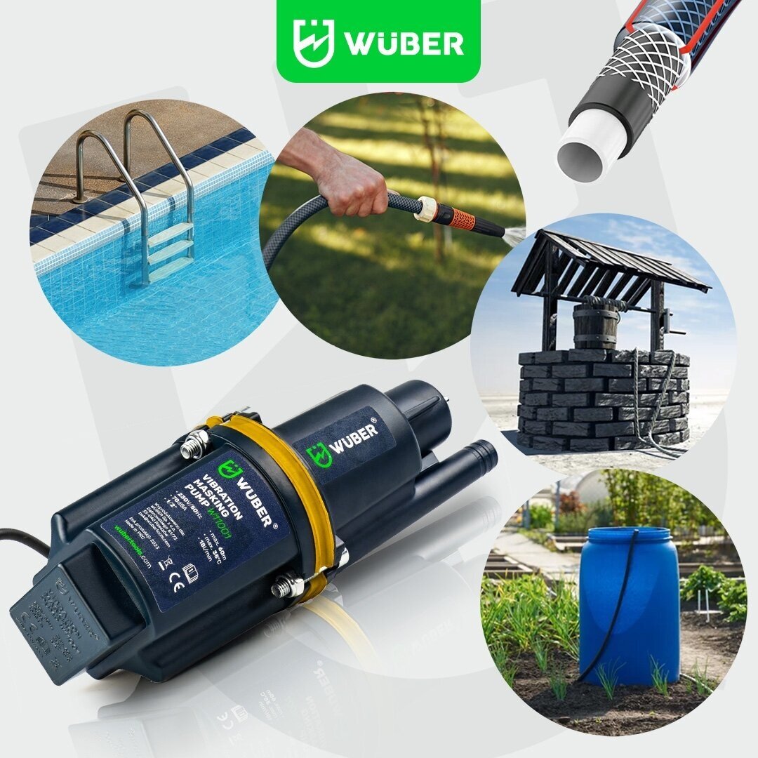 Elektrinis membraninis vandens siurblys 460W, viršutinis įsiurbimas WUBER W11001 11 Elektrinis membraninis vandens siurblys 460W, viršutinis įsiurbimas WUBER W11001 11