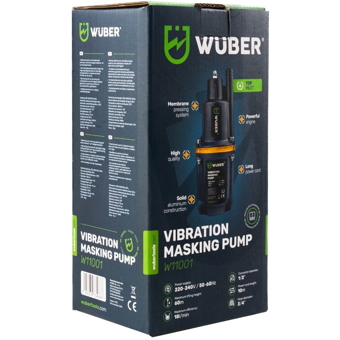 Elektrinis membraninis vandens siurblys 460W, viršutinis įsiurbimas WUBER W11001 9 Elektrinis membraninis vandens siurblys 460W, viršutinis įsiurbimas WUBER W11001 9