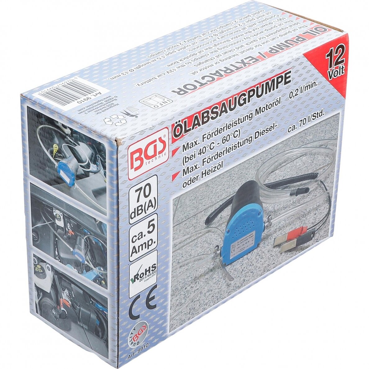 Elektrinis alyvos perdavimo siurblys 12V BGS-technic 9910 3 Elektrinis alyvos perdavimo siurblys 12V BGS-technic 9910 3
