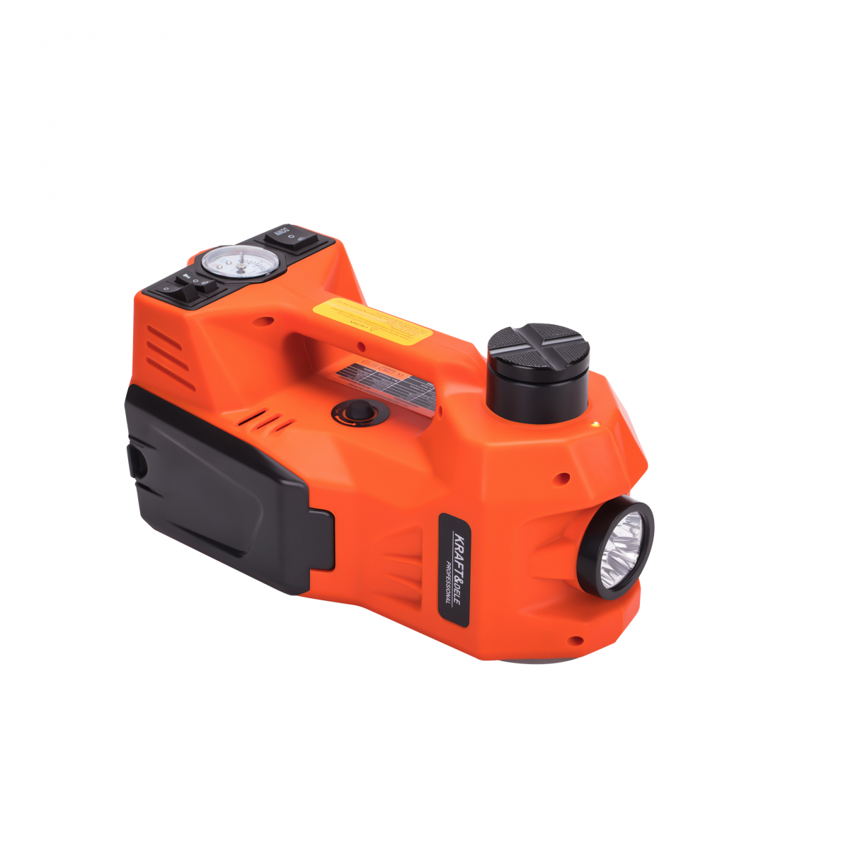 Elektrinis automobilio domkratas su kompresoriumi ir veržliasukiu 5T, 155-450mm Kraftdele KD1368 4 Elektrinis automobilio domkratas su kompresoriumi ir veržliasukiu 5T, 155-450mm Kraftdele KD1368 4