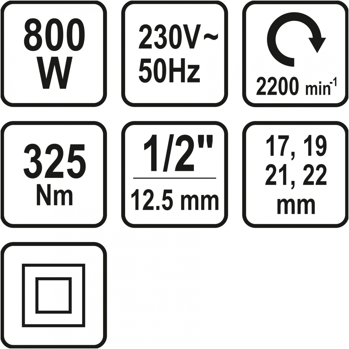 Elektrinis smūginis veržliaraktis 1/2 STHOR 6 Elektrinis smūginis veržliaraktis 1/2 STHOR 6