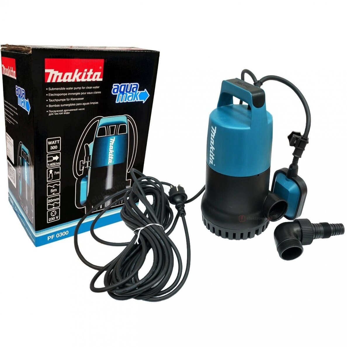 Elektrinis vandens siurblys Makita PF0300 švariam vandeniui 2