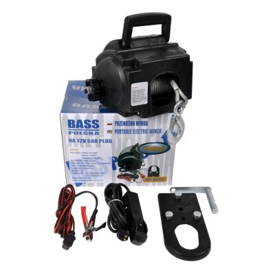 Elektrinė gervė 2500 LBS 12V su 9 metrų lynu BASS POLSKA Elektrinė gervė 2500 LBS 12V su 9 metrų lynu BASS POLSKA