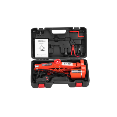 Elektrinis automobilio domkratas trapecinis „JACK FROG“ 12 V 3T dėklas KD1369