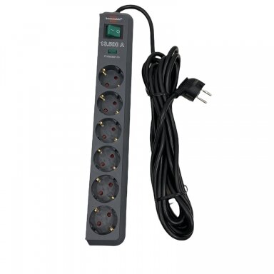 Elektrinis ilgintuvas 6 lizdai su jungikliu 1.5mm² 5m Elektrinis ilgintuvas 6 lizdai su jungikliu 1.5mm² 5m