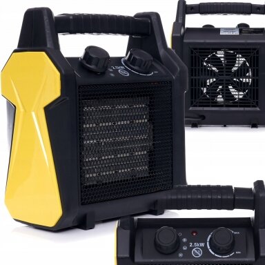 Elektrinis šildytuvas 2,5kW Keramikinis KraftDele Elektrinis šildytuvas 2,5kW Keramikinis KraftDele