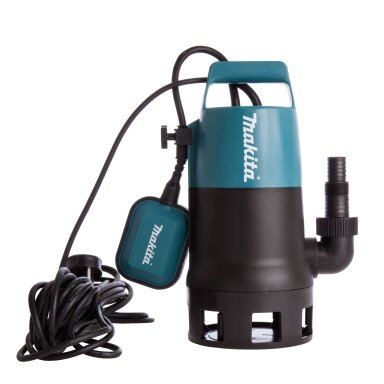 Elektrinis vandens siurblys Makita PF0410 nešvariam vandeniui Elektrinis vandens siurblys Makita PF0410 nešvariam vandeniui