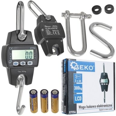 Elektroninės svarstyklės 300kg kablio tipo GEKO G71156 Elektroninės svarstyklės 300kg kablio tipo GEKO G71156