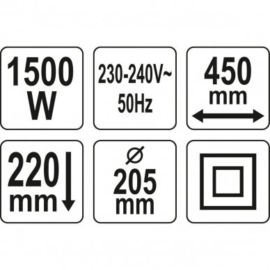 Elektrinis kultivatorius 40cm 1500W YATO YT-84850 5