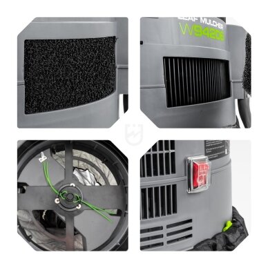 Elektrinis lapų smulkintuvas WUBER 1800W | 80 l 4 Elektrinis lapų smulkintuvas WUBER 1800W | 80 l 4