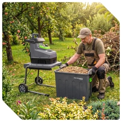 Elektrinis šakų smulkintuvas 2800W WUBER 44 mm | 60 l 9 Elektrinis šakų smulkintuvas 2800W WUBER 44 mm | 60 l 9