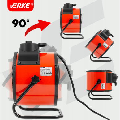 Elektrinis šildytuvas 3,5kW Keramikinis Verke V80069 14 Elektrinis šildytuvas 3,5kW Keramikinis Verke V80069 14