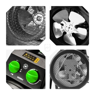 Elektrinis šildytuvas 5kW 400V 3 fazių WUBER 5 Elektrinis šildytuvas 5kW 400V 3 fazių WUBER 5
