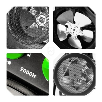 Elektrinis šildytuvas 9kW 400V 3 fazių WUBER 5