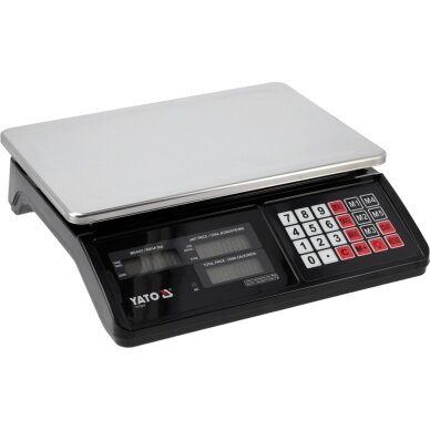 Elektroninės svarstyklės 40 kg/5g paklaida YT-73270 YATO 1 Elektroninės svarstyklės 40 kg/5g paklaida YT-73270 YATO 1