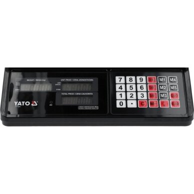Elektroninės svarstyklės 40 kg/5g paklaida YT-73270 YATO 5 Elektroninės svarstyklės 40 kg/5g paklaida YT-73270 YATO 5