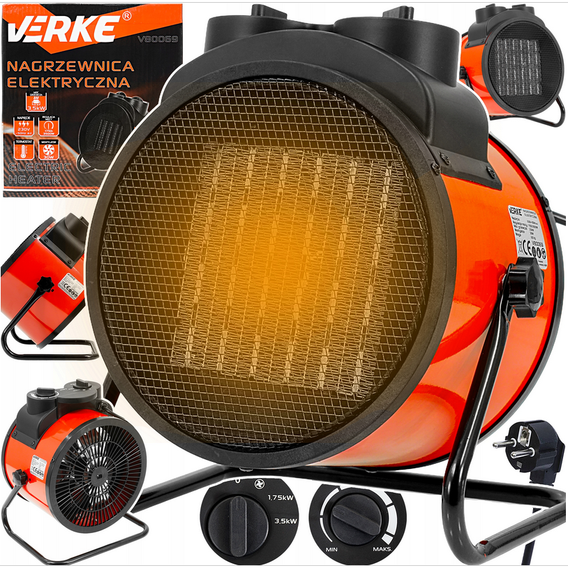 Elektrinis šildytuvas 3,5kW Keramikinis Verke V80069 1