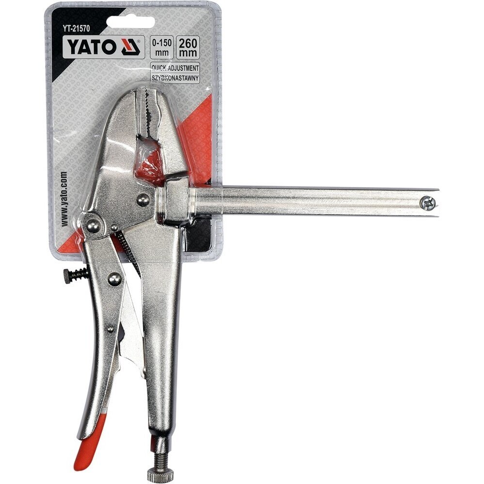 Fiksuojamos - slankiojančios replės L-tipo 150 mm YATO 3 Fiksuojamos - slankiojančios replės L-tipo 150 mm YATO 3