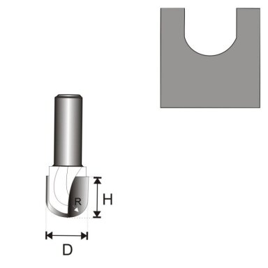 Freza medžiui 8 D 25,4 H 22,5 R 12,7 mm 07F073B DEDRA