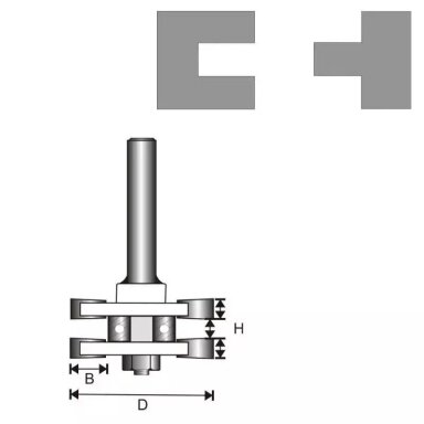 Freza medžiui "T" 8mm Dedra 07F211B