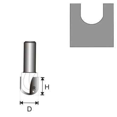 Freza medžiui 8 D 25,4 H 22,5 R 12,7 mm 07F073B DEDRA 1