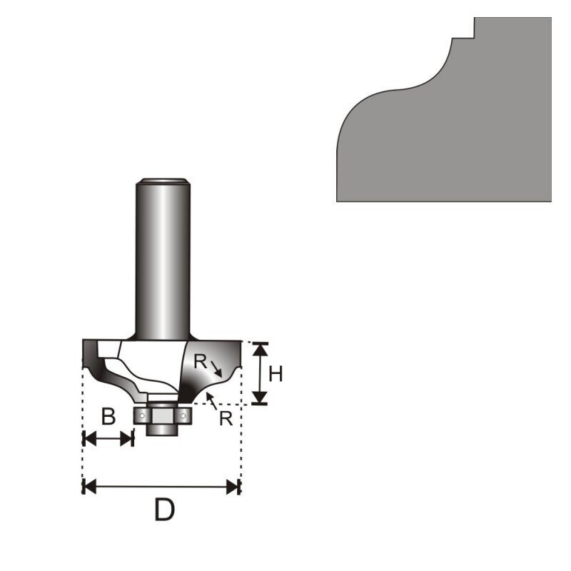 Freza medžiui 8 D 32 H 12,9 R 3,96 B 9,52mm 07F151B DEDRA 1 Freza medžiui 8 D 32 H 12,9 R 3,96 B 9,52mm 07F151B DEDRA 1
