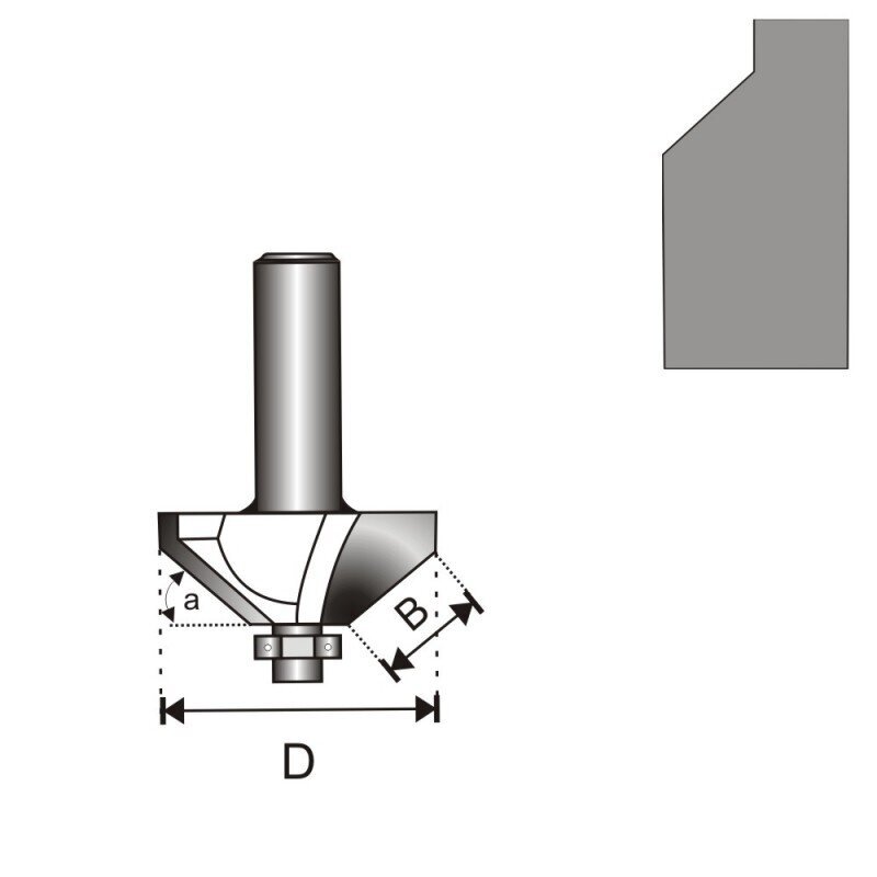 Freza medžiui 8 D 35,5 H 15,9 mm 07F102B DEDRA 1 Freza medžiui 8 D 35,5 H 15,9 mm 07F102B DEDRA 1