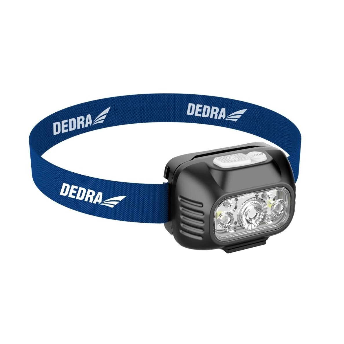 Galvos žibintuvėlis 650lm, balta šviesa, raudona šviesa, baterija 1800mAh L1014 DEDRA Galvos žibintuvėlis 650lm, balta šviesa, raudona šviesa, baterija 1800mAh L1014 DEDRA