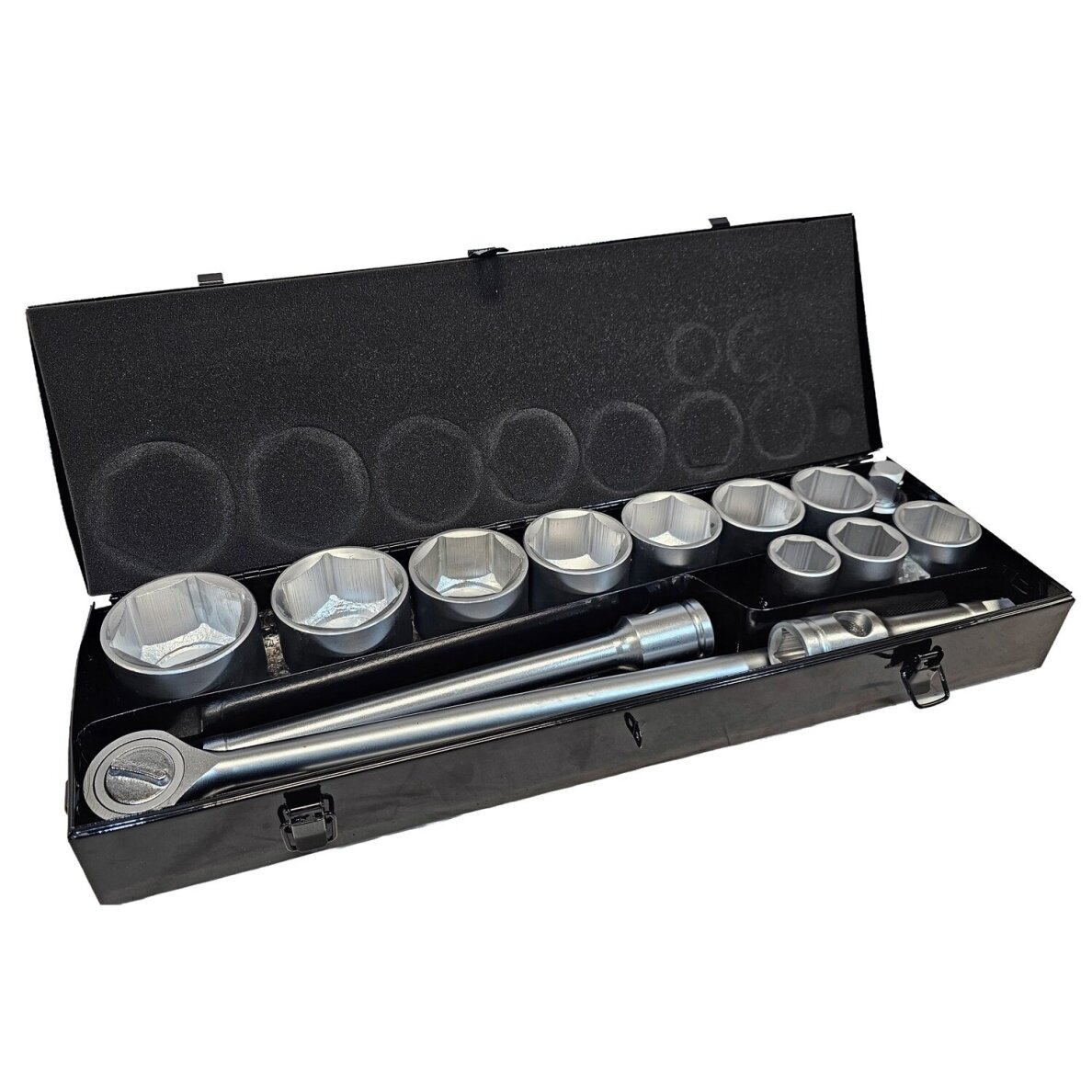 Galvučių ir rakto komplektas šešiakampės | 25 mm (1") | 36 - 80 mm | 15 vnt. ESSEN TOOLS GERMANY
