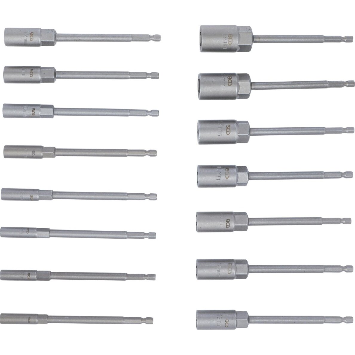 Galvučių rinkinys | ilgas tipas | 6.3 mm (1/4") | elektriniams gręžtuvams | 5.5 - 19 mm | 15 vnt. (70147) 4