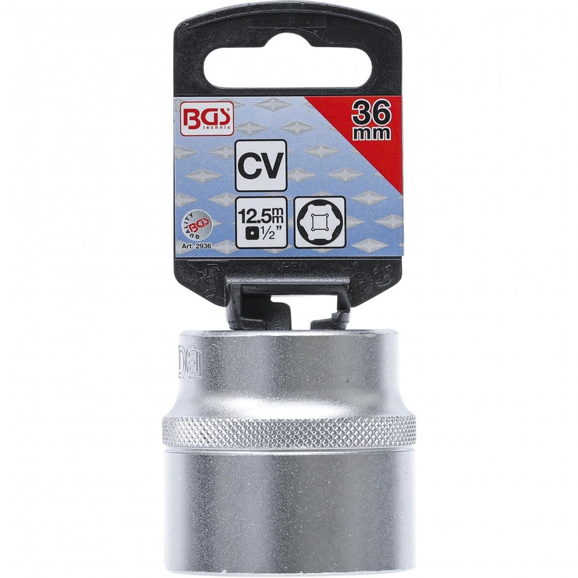 Galvutė šešiakampė 36mm 1/2" BGS Technic Galvutė šešiakampė 36mm 1/2" BGS Technic