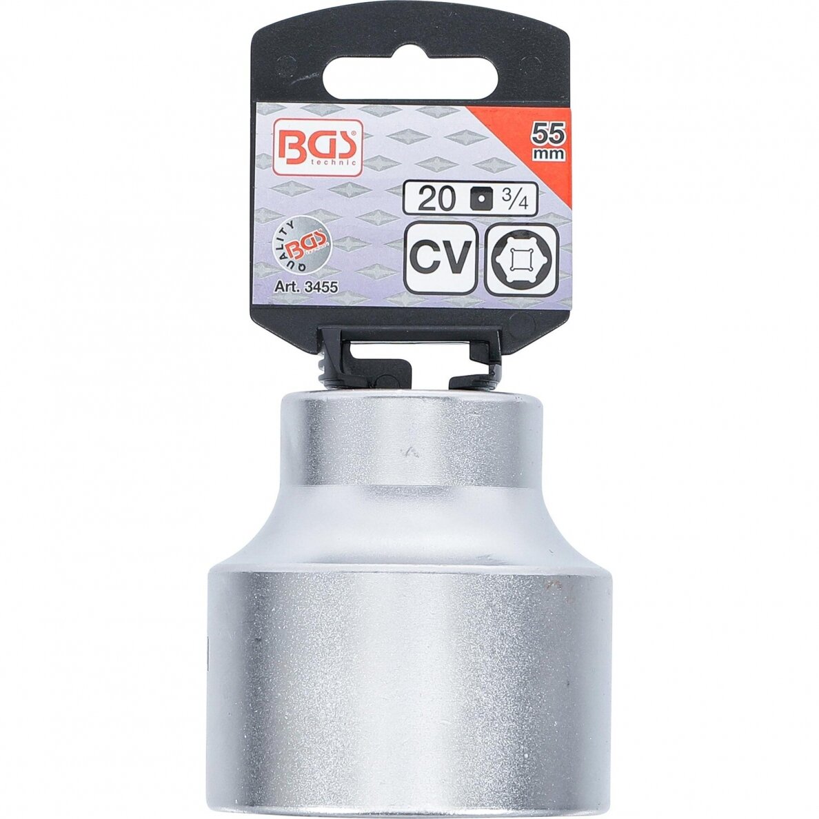 Galvutė 6 - kampė 20mm (3/4") 55 mm BGS-technic 3455 1