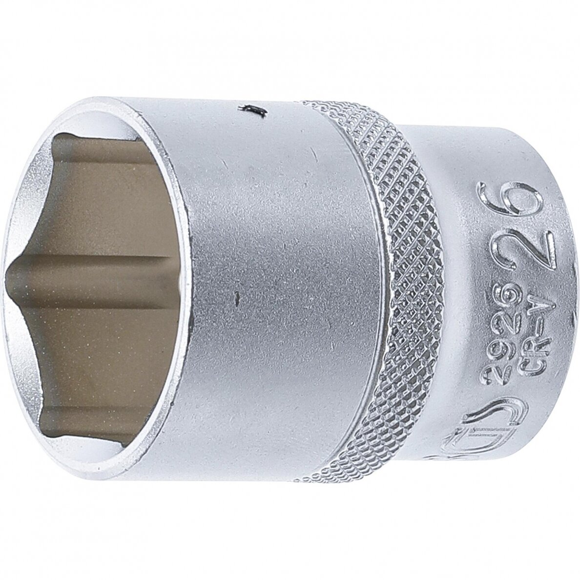 Galvutė šešiakampė 12.5 mm (1/2") 26 mm Galvutė šešiakampė 12.5 mm (1/2") 26 mm
