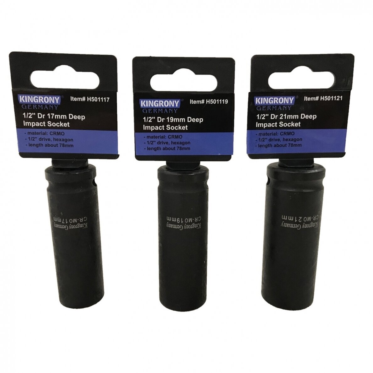 Galvutė smūginė šešiakampė ilga 12,5 mm (1/2") 19 mm 1 Galvutė smūginė šešiakampė ilga 12,5 mm (1/2") 19 mm 1