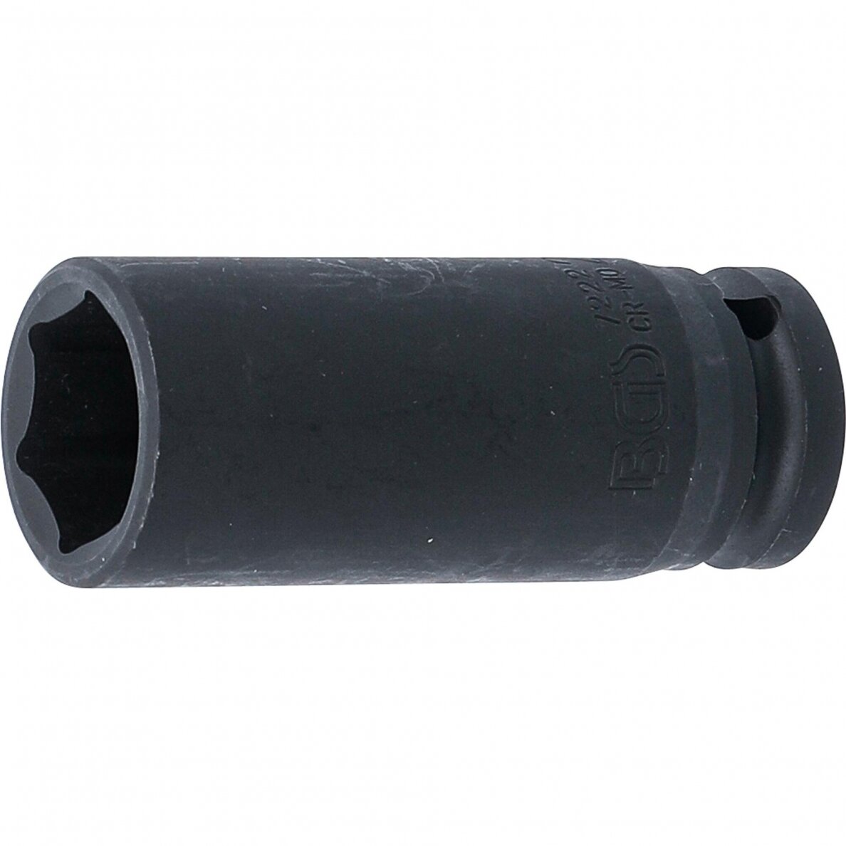Galvutė smūginė šešiakampė ilga 12,5 mm (1/2") 22 mm Galvutė smūginė šešiakampė ilga 12,5 mm (1/2") 22 mm
