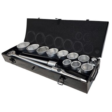 Galvučių ir rakto komplektas šešiakampės | 25 mm (1") | 36 - 80 mm | 15 vnt. ESSEN TOOLS GERMANY Galvučių ir rakto komplektas šešiakampės | 25 mm (1") | 36 - 80 mm | 15 vnt. ESSEN TOOLS GERMANY