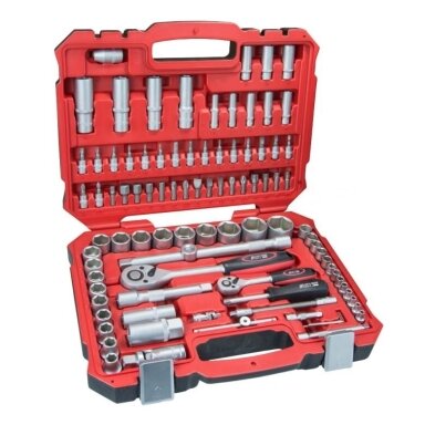Galvučių ir raktų komplektas 1/4" + 1/2" 94 vnt. DEDRA