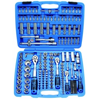 Galvučių ir raktų komplektas Super Lock 1/4"+3/8"+1/2", 192vnt. BGS 2292 Galvučių ir raktų komplektas Super Lock 1/4"+3/8"+1/2", 192vnt. BGS 2292