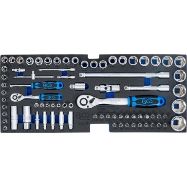 Galvučių rinkinys | 12,5 mm (1/2") + 6,3 mm (1/4") | 78 vnt. (3345) BGS Technic