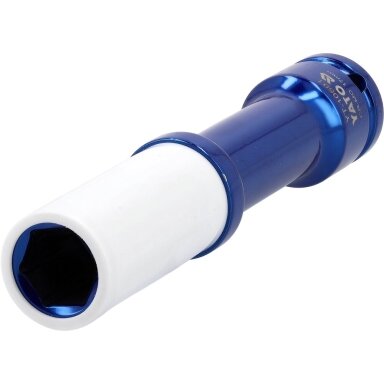 Galvutė smūginė ilga plonasienė prailginta | 150 mm | su plastikine apsauga | 12,7 mm (1/2") | 17 mm YATO Galvutė smūginė ilga plonasienė prailginta | 150 mm | su plastikine apsauga | 12,7 mm (1/2") | 17 mm YATO